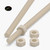 2x Natural Nylon PA66 M8 x 500mm Threaded Rods, Plastic Studding + 4 Nuts