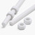 2x White PTFE M5 x 500mm Threaded Rods, Plastic Studding + 4 Nuts