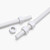 2x White PTFE M5 x 500 mm Threaded Rods - Plastic Studding + 4 Nuts