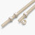 2x Natural Nylon PA66 M10 x 200mm Threaded Rods, Plastic Studding + 4 Nuts