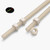 2x Natural Nylon PA66 M10 x 200mm Threaded Rods, Plastic Studding + 4 Nuts