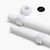 2x White Polypropylene (PP) M12 x 200mm Threaded Rods, Studding + 4 Nuts