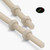 2x Natural Nylon PA66 M10 x 1000mm Threaded Rods, Plastic Studding + 4 Nuts