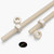 2x Natural Nylon PA66 M10 x 1000mm Threaded Rods, Plastic Studding + 4 Nuts