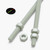 2x Natural Nylon PA66+GF M10 x 200mm Threaded Rods, Studding + 4 Nuts