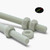 2x Natural Nylon PA66+GF M10 x 200mm Threaded Rods, Studding + 4 Nuts