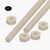 2x Natural Nylon PA66 M4 x 500mm Threaded Rods, Plastic Studding + 4 Nuts