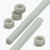 2x Natural Nylon PA66+GF M12 x 1000mm Threaded Rods, Studding + 4 Nuts