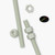 2x Natural Nylon PA66+GF M12 x 1000mm Threaded Rods, Studding + 4 Nuts