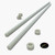 2x Natural Nylon PA66+GF M12 x 1000mm Threaded Rods, Studding + 4 Nuts