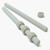 2x Natural Nylon PA66+GF M12 x 1000mm Threaded Rods, Studding + 4 Nuts