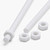 2x White PTFE M4 x 500mm Threaded Rods, Plastic Studding + 4 Nuts