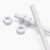 2x White PTFE M4 x 500mm Threaded Rods, Plastic Studding + 4 Nuts