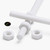 2x White PTFE M4 x 200 mm Threaded Rods — Plastic Studding