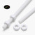 2x White PTFE M4 x 200 mm Threaded Rods — Plastic Studding