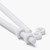 2x White PTFE M4 x 200 mm Threaded Rods — Plastic Studding