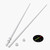 2x White PTFE M5 x 1000mm Threaded Rods, Plastic Studding + 4 Nuts