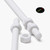 2x White PTFE M5 x 1000mm Threaded Rods, Plastic Studding + 4 Nuts