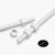 2x White PTFE M5 x 1000mm Threaded Rods, Plastic Studding + 4 Nuts