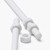 2x White PTFE M5 x 1000mm Threaded Rods, Plastic Studding + 4 Nuts