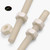 2x Natural Nylon PA66 M6 x 200mm Threaded Rods, Plastic Studding + 4 Nuts