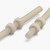 2x Natural Nylon PA66 M6 x 200mm Threaded Rods, Plastic Studding + 4 Nuts