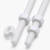 2x White PTFE M6 x 200 mm Threaded Rods - Plastic Studding + 4 Nuts