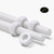 2x White PTFE M6 x 1000mm Threaded Rods, Plastic Studding + 4 Nuts