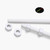 2x White PTFE M6 x 1000mm Threaded Rods, Plastic Studding + 4 Nuts
