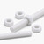 2x White PTFE M6 x 1000mm Threaded Rods, Plastic Studding + 4 Nuts