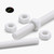 2x White PTFE M6 x 1000mm Threaded Rods, Plastic Studding + 4 Nuts