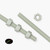 2x Natural Nylon PA66+GF M12 x 200mm Threaded Rods, Studding + 4 Nuts