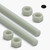 2x Natural Nylon PA66+GF M12 x 200mm Threaded Rods, Studding + 4 Nuts