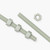 2x Natural Nylon PA66+GF M12 x 200mm Threaded Rods, Studding + 4 Nuts