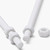 2x White PTFE M5 x 200mm Threaded Rods, Plastic Studding + 4 Nuts