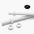 2x White Polypropylene (PP) M16 x 1000 mm Threaded Rods