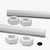 2x White Polypropylene (PP) M16 x 1000 mm Threaded Rods