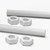 2x White Polypropylene (PP) M16 x 1000 mm Threaded Rods
