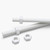 2x White Polypropylene (PP) M16 x 1000mm Threaded Rods, Studding + 4 Nuts
