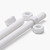 2x White Polypropylene (PP) M10 x 500mm Threaded Rods, Studding + 4 Nuts