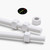 2x White Polypropylene (PP) M10 x 500mm Threaded Rods, Studding + 4 Nuts