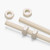2x Natural Nylon PA66 M4 x 200 mm Threaded Rods, Plastic Studding + 4 Nuts