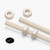 2x Natural Nylon PA66 M4 x 200mm Threaded Rods, Plastic Studding + 4 Nuts