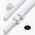 2x White Polypropylene (PP) M8 x 200mm Threaded Rods, Studding + 4 Nuts