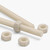 2x Natural Nylon PA66 M6 x 500mm Threaded Rods, Plastic Studding + 4 Nuts