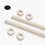 2x Natural Nylon PA66 M6 x 500mm Threaded Rods, Plastic Studding + 4 Nuts