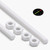 2x White PTFE M8 x 500mm Threaded Rods, Plastic Studding + 4 Nuts