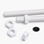 2x White Polypropylene (PP) M16 x 200mm Threaded Rods, Studding + 4 Nuts