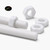 2x White Polypropylene (PP) M16 x 200mm Threaded Rods, Studding + 4 Nuts