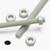 2x Natural Nylon PA66+GF M16 x 1000mm Threaded Rods, Studding + 4 Nuts